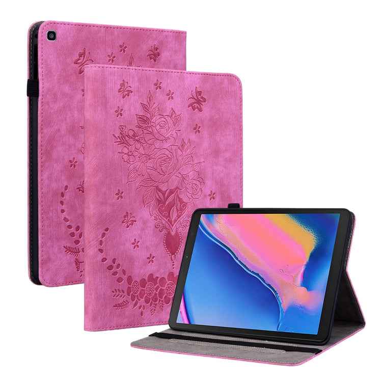 Butterfly Rose Embossed Leather Tablet Case, For Samsung Galaxy Tab S5e/T720/T725, For Samsung Galaxy Tab A 10.1 2019 T510, For Samsung Galaxy Tab A 8.0 2019 T290, For Samsung Galaxy Tab S4 10.5 SM-T830, For Samsung Galaxy Tab A 10.1 2016/T580/T585����...