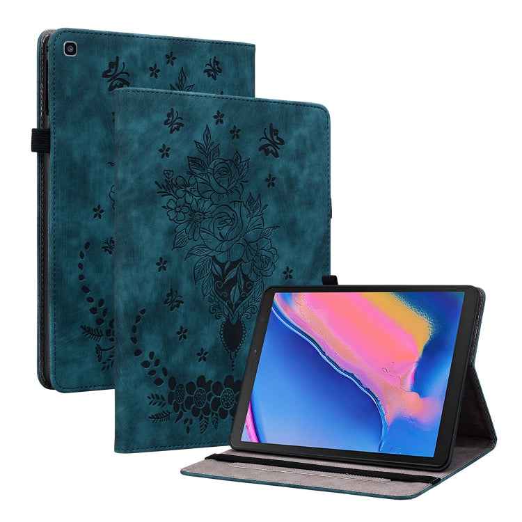 Butterfly Rose Embossed Leather Tablet Case, For Samsung Galaxy Tab S5e/T720/T725, For Samsung Galaxy Tab A 10.1 2019 T510, For Samsung Galaxy Tab A 8.0 2019 T290, For Samsung Galaxy Tab S4 10.5 SM-T830, For Samsung Galaxy Tab A 10.1 2016/T580/T585����...