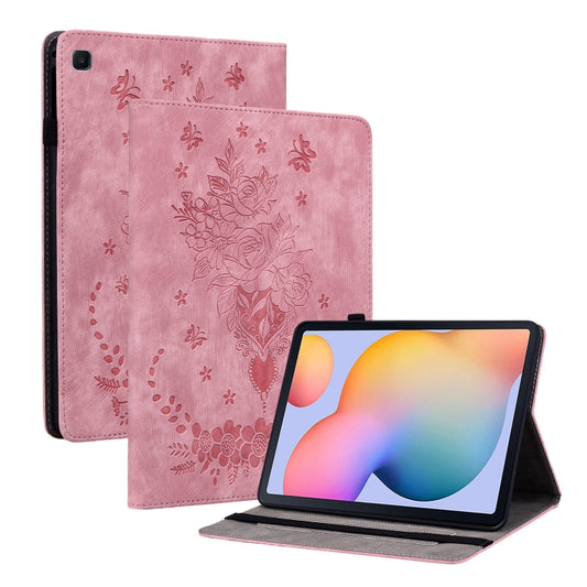 Butterfly Rose Embossed Leather Tablet Case, For Samsung Galaxy Tab S5e/T720/T725, For Samsung Galaxy Tab A 10.1 2019 T510, For Samsung Galaxy Tab A 8.0 2019 T290, For Samsung Galaxy Tab S4 10.5 SM-T830, For Samsung Galaxy Tab A 10.1 2016/T580/T585����...
