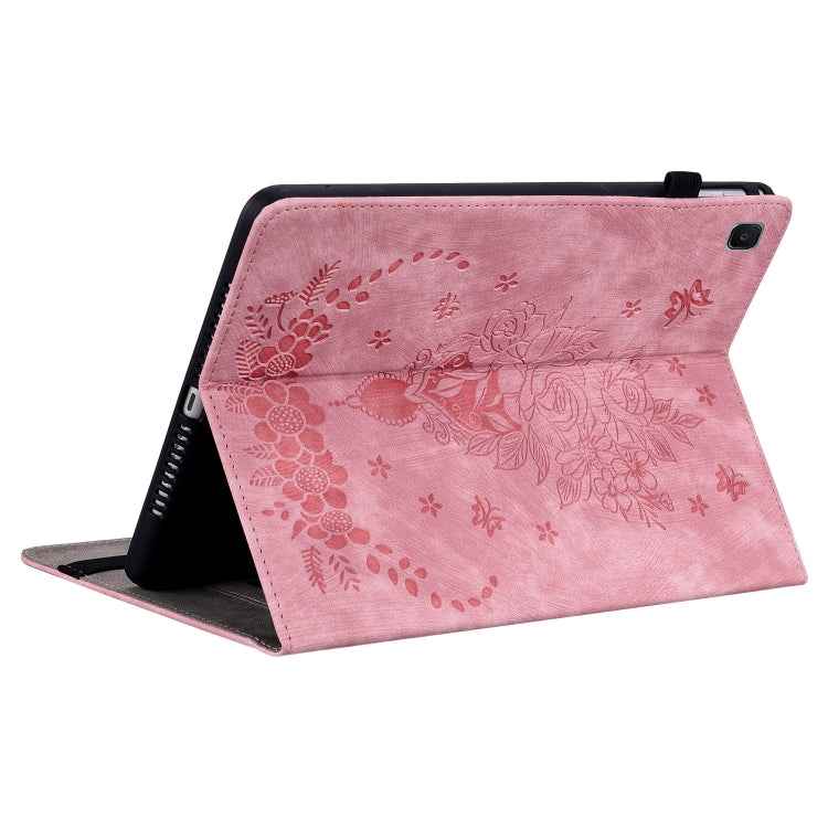 Butterfly Rose Embossed Leather Tablet Case, For Samsung Galaxy Tab S5e/T720/T725, For Samsung Galaxy Tab A 10.1 2019 T510, For Samsung Galaxy Tab A 8.0 2019 T290, For Samsung Galaxy Tab S4 10.5 SM-T830, For Samsung Galaxy Tab A 10.1 2016/T580/T585����...