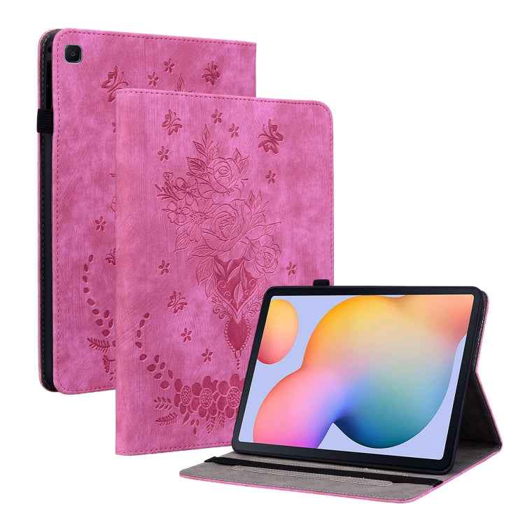 Butterfly Rose Embossed Leather Tablet Case, For Samsung Galaxy Tab S5e/T720/T725, For Samsung Galaxy Tab A 10.1 2019 T510, For Samsung Galaxy Tab A 8.0 2019 T290, For Samsung Galaxy Tab S4 10.5 SM-T830, For Samsung Galaxy Tab A 10.1 2016/T580/T585����...