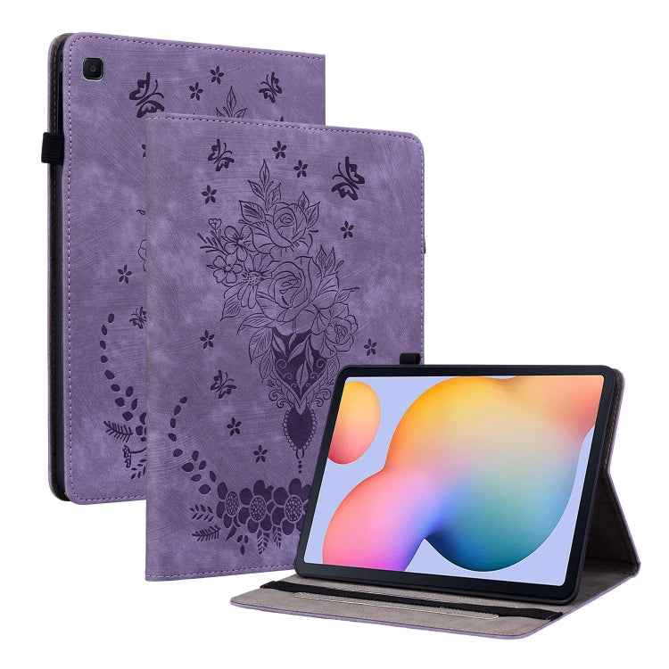 Butterfly Rose Embossed Leather Tablet Case, For Samsung Galaxy Tab S5e/T720/T725, For Samsung Galaxy Tab A 10.1 2019 T510, For Samsung Galaxy Tab A 8.0 2019 T290, For Samsung Galaxy Tab S4 10.5 SM-T830, For Samsung Galaxy Tab A 10.1 2016/T580/T585����...