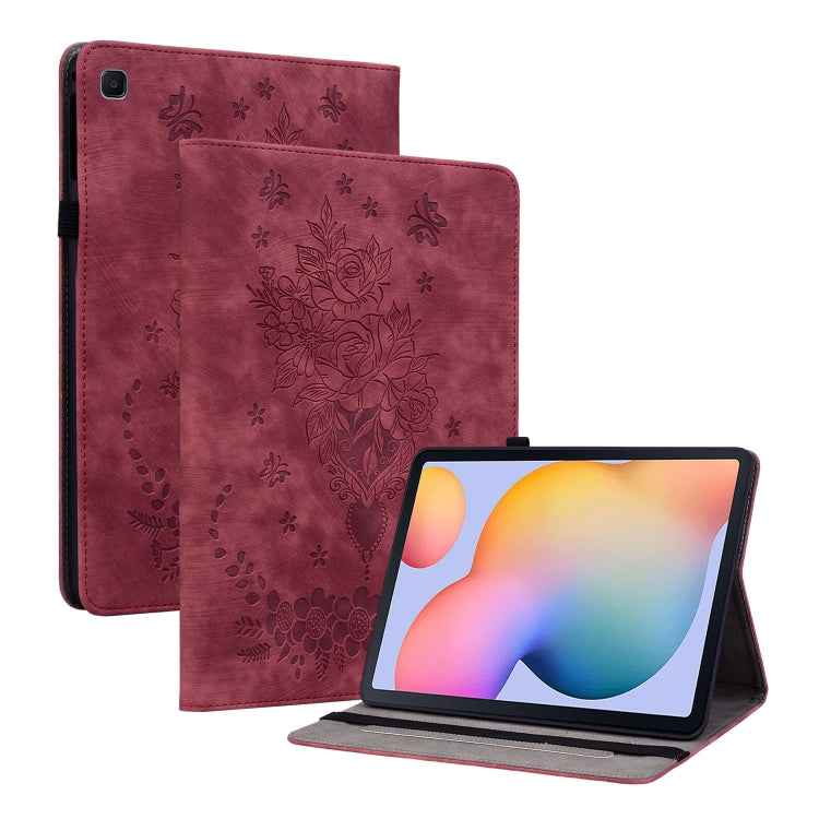 Butterfly Rose Embossed Leather Tablet Case, For Samsung Galaxy Tab S5e/T720/T725, For Samsung Galaxy Tab A 10.1 2019 T510, For Samsung Galaxy Tab A 8.0 2019 T290, For Samsung Galaxy Tab S4 10.5 SM-T830, For Samsung Galaxy Tab A 10.1 2016/T580/T585����...