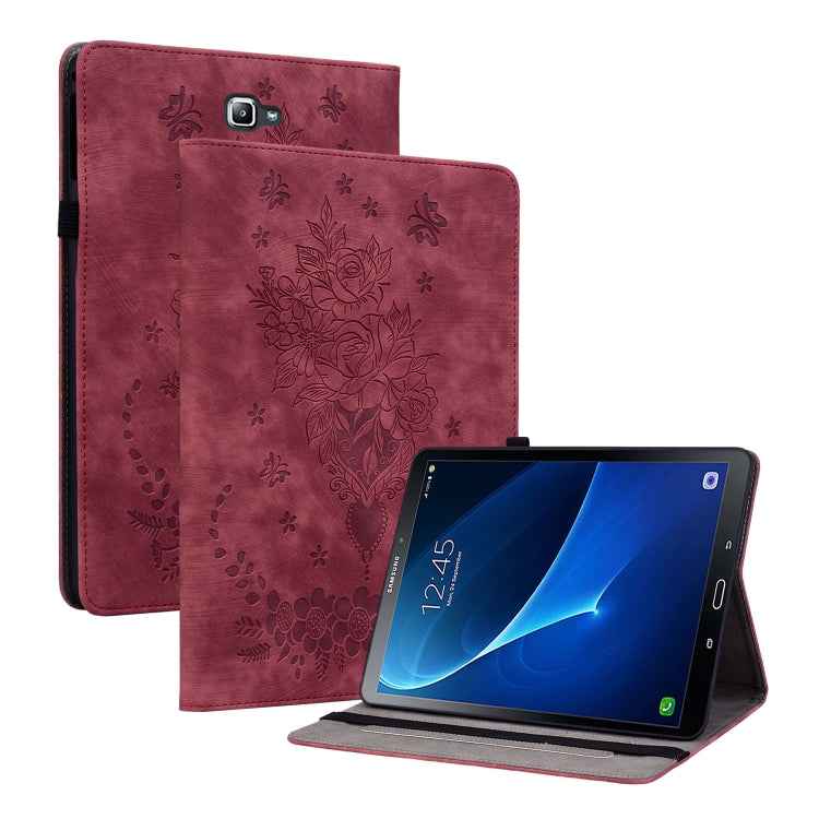 Butterfly Rose Embossed Leather Tablet Case, For Samsung Galaxy Tab S5e/T720/T725, For Samsung Galaxy Tab A 10.1 2019 T510, For Samsung Galaxy Tab A 8.0 2019 T290, For Samsung Galaxy Tab S4 10.5 SM-T830, For Samsung Galaxy Tab A 10.1 2016/T580/T585����...
