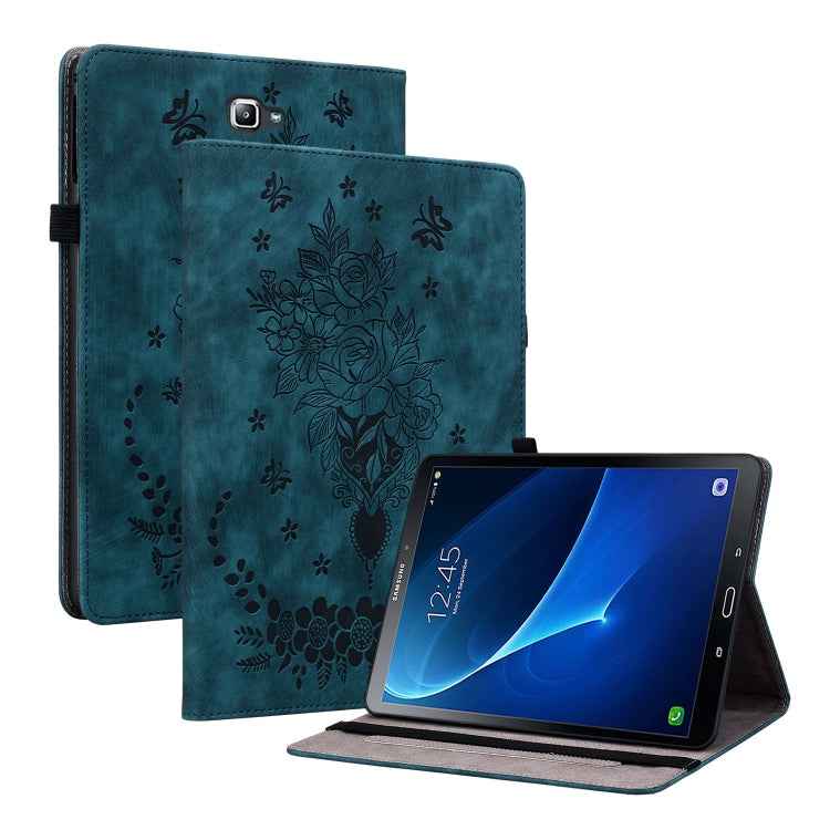 Butterfly Rose Embossed Leather Tablet Case, For Samsung Galaxy Tab S5e/T720/T725, For Samsung Galaxy Tab A 10.1 2019 T510, For Samsung Galaxy Tab A 8.0 2019 T290, For Samsung Galaxy Tab S4 10.5 SM-T830, For Samsung Galaxy Tab A 10.1 2016/T580/T585����...