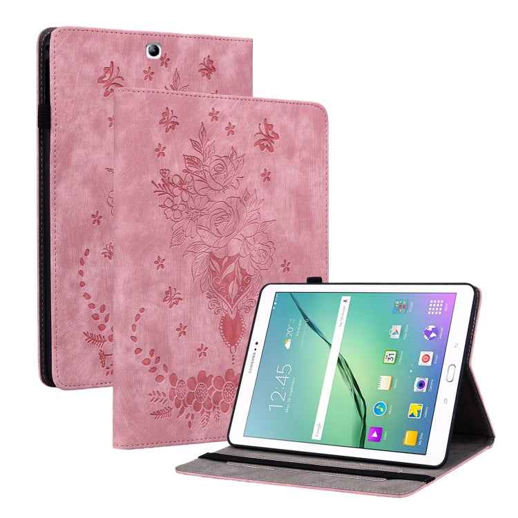 Butterfly Rose Embossed Leather Tablet Case, For Samsung Galaxy Tab S5e/T720/T725, For Samsung Galaxy Tab A 10.1 2019 T510, For Samsung Galaxy Tab A 8.0 2019 T290, For Samsung Galaxy Tab S4 10.5 SM-T830, For Samsung Galaxy Tab A 10.1 2016/T580/T585����...