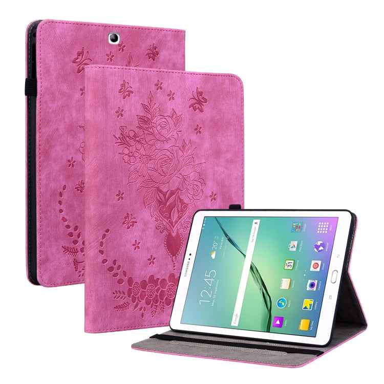 Butterfly Rose Embossed Leather Tablet Case, For Samsung Galaxy Tab S5e/T720/T725, For Samsung Galaxy Tab A 10.1 2019 T510, For Samsung Galaxy Tab A 8.0 2019 T290, For Samsung Galaxy Tab S4 10.5 SM-T830, For Samsung Galaxy Tab A 10.1 2016/T580/T585����...