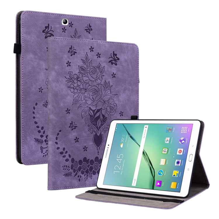 Butterfly Rose Embossed Leather Tablet Case, For Samsung Galaxy Tab S5e/T720/T725, For Samsung Galaxy Tab A 10.1 2019 T510, For Samsung Galaxy Tab A 8.0 2019 T290, For Samsung Galaxy Tab S4 10.5 SM-T830, For Samsung Galaxy Tab A 10.1 2016/T580/T585����...