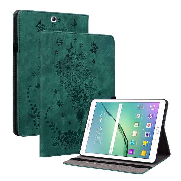Butterfly Rose Embossed Leather Tablet Case, For Samsung Galaxy Tab S5e/T720/T725, For Samsung Galaxy Tab A 10.1 2019 T510, For Samsung Galaxy Tab A 8.0 2019 T290, For Samsung Galaxy Tab S4 10.5 SM-T830, For Samsung Galaxy Tab A 10.1 2016/T580/T585����...