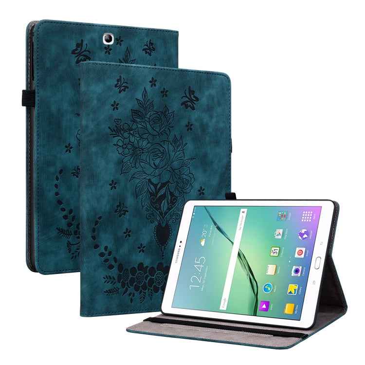 Butterfly Rose Embossed Leather Tablet Case, For Samsung Galaxy Tab S5e/T720/T725, For Samsung Galaxy Tab A 10.1 2019 T510, For Samsung Galaxy Tab A 8.0 2019 T290, For Samsung Galaxy Tab S4 10.5 SM-T830, For Samsung Galaxy Tab A 10.1 2016/T580/T585����...