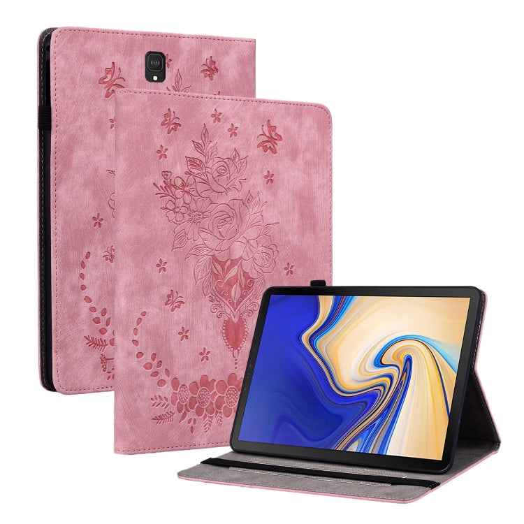 Butterfly Rose Embossed Leather Tablet Case, For Samsung Galaxy Tab S5e/T720/T725, For Samsung Galaxy Tab A 10.1 2019 T510, For Samsung Galaxy Tab A 8.0 2019 T290, For Samsung Galaxy Tab S4 10.5 SM-T830, For Samsung Galaxy Tab A 10.1 2016/T580/T585����...