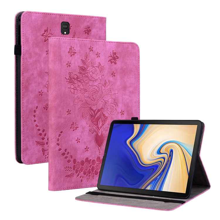 Butterfly Rose Embossed Leather Tablet Case, For Samsung Galaxy Tab S5e/T720/T725, For Samsung Galaxy Tab A 10.1 2019 T510, For Samsung Galaxy Tab A 8.0 2019 T290, For Samsung Galaxy Tab S4 10.5 SM-T830, For Samsung Galaxy Tab A 10.1 2016/T580/T585����...