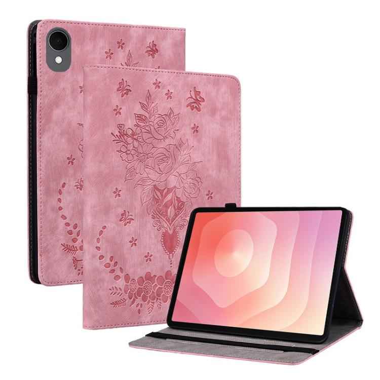 Butterfly Rose Embossed Leather Tablet Case, For Samsung Galaxy Tab S11, For Samsung Galaxy Tab А9+, For Samsung Galaxy Tab А9, For Samsung Galaxy Tab S9, For Samsung Galaxy Tab S9+, For Samsung Galaxy Tab S8+ / S7+ / S7 FE, For Samsung Galaxy Tab S7 /...