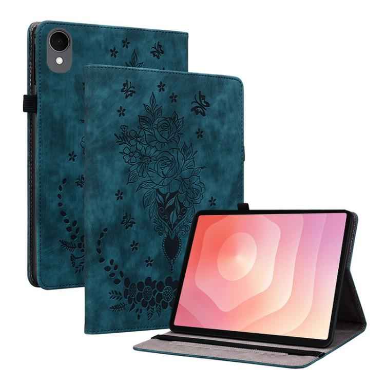 Butterfly Rose Embossed Leather Tablet Case, For Samsung Galaxy Tab S11, For Samsung Galaxy Tab А9+, For Samsung Galaxy Tab А9, For Samsung Galaxy Tab S9, For Samsung Galaxy Tab S9+, For Samsung Galaxy Tab S8+ / S7+ / S7 FE, For Samsung Galaxy Tab S7 /...