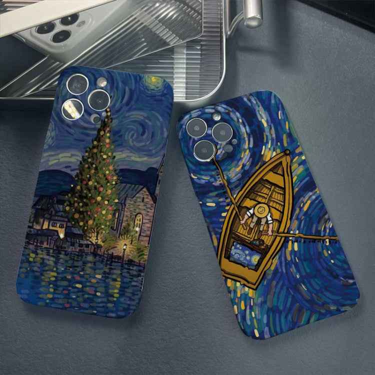 Precise Hole Oil Painting Pattern PC Phone Case, For iPhone 14, For iPhone 14 Pro, For iPhone 14 Pro Max, For iPhone SE 2022 / 2020 / 8 / 7, For iPhone 13 Pro Max