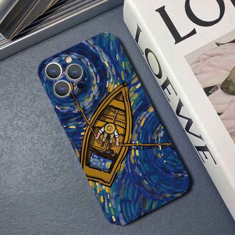 Precise Hole Oil Painting Pattern PC Phone Case, For iPhone 14, For iPhone 14 Pro, For iPhone 14 Pro Max, For iPhone SE 2022 / 2020 / 8 / 7, For iPhone 13 Pro Max