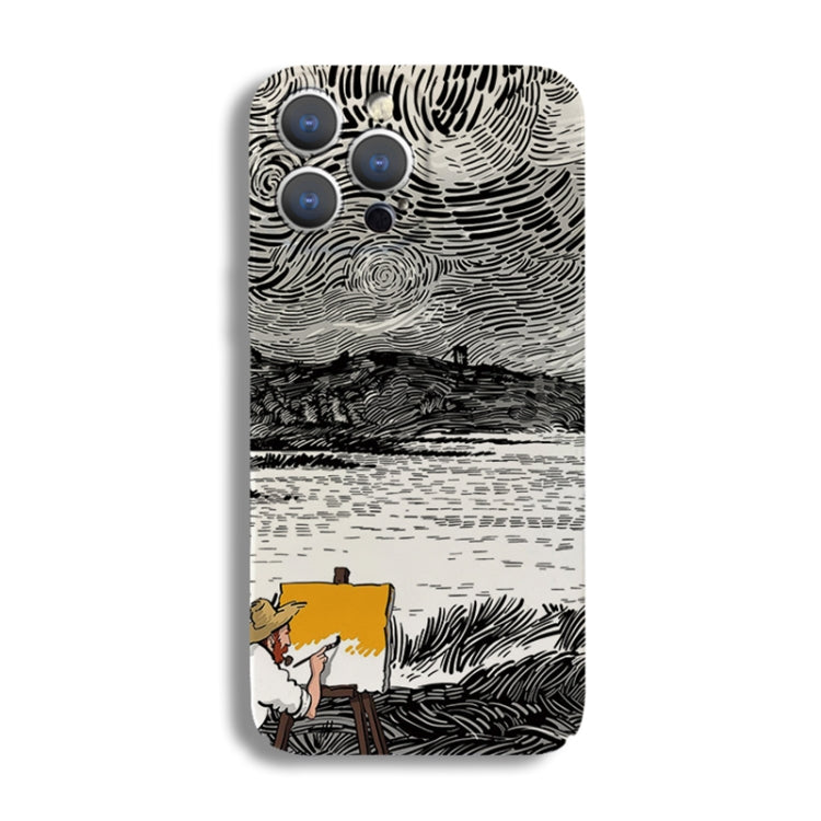 Precise Hole Oil Painting Pattern PC Phone Case, For iPhone 14, For iPhone 14 Pro, For iPhone 14 Pro Max, For iPhone SE 2022 / 2020 / 8 / 7, For iPhone 13 Pro Max
