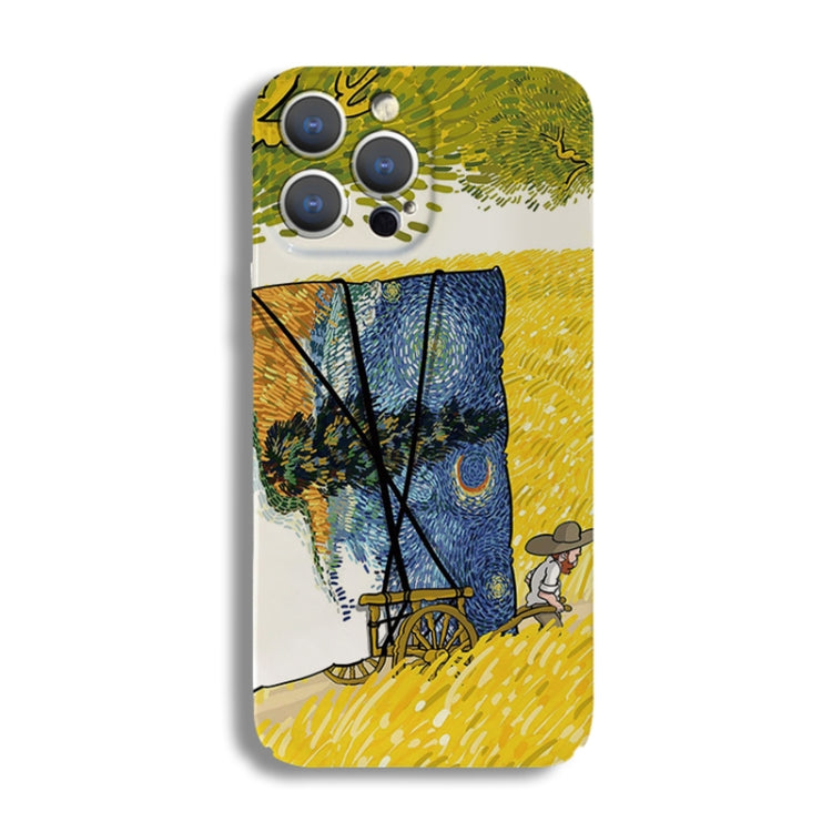 Precise Hole Oil Painting Pattern PC Phone Case, For iPhone 13 Pro, For iPhone 13, For iPhone 13 mini, For iPhone 12, For iPhone 12 Pro Max