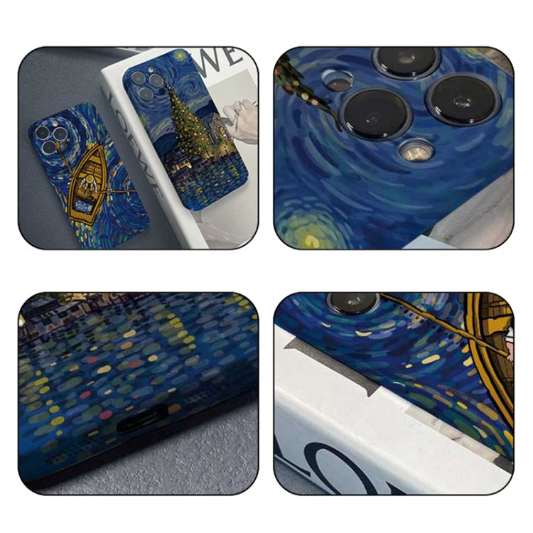 Precise Hole Oil Painting Pattern PC Phone Case, For iPhone X / XS, For iPhone XR, For iPhone XS Max, For iPhone 8 Plus / 7 Plus
