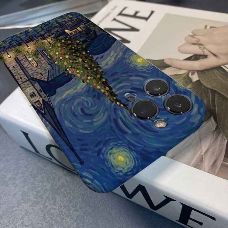 Precise Hole Oil Painting Pattern PC Phone Case, For iPhone 15 Pro Max, For iPhone 15 Pro, For iPhone 15 Plus, For iPhone 15, For iPhone 14 Plus