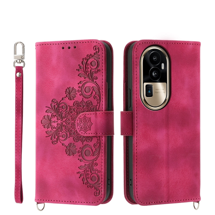 Skin Feel Flowers Embossed Wallet Leather Phone Case, For OPPO Reno10 Pro+ 5G, For OPPO A78 5G Global/A58x Global/A1x 5G, For OPPO A52, For OPPO A79 5G