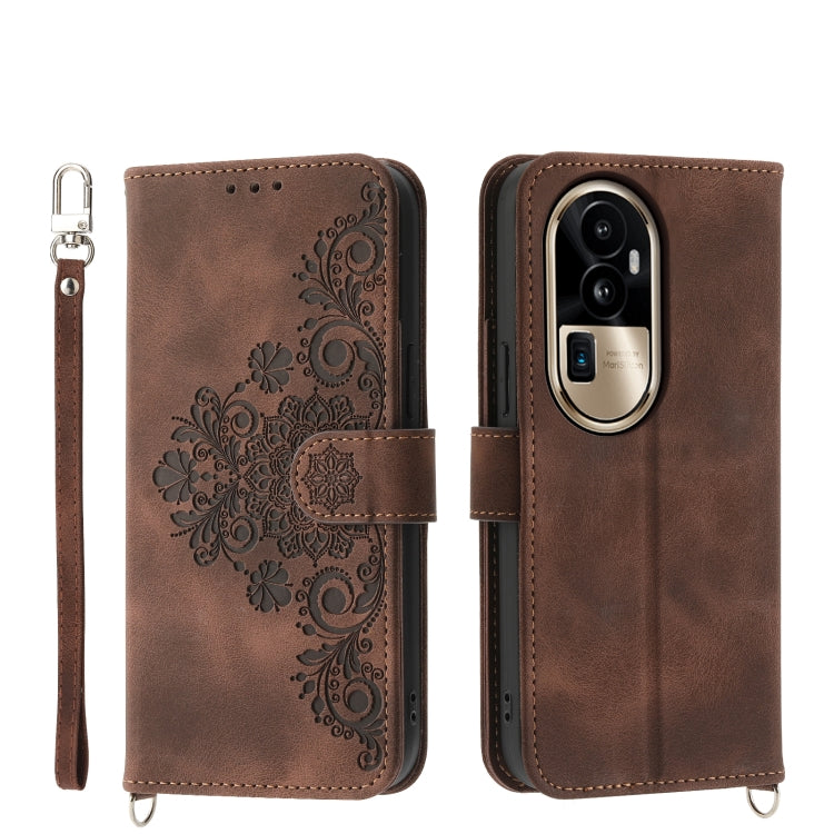 Skin Feel Flowers Embossed Wallet Leather Phone Case, For OPPO Reno10 Pro+ 5G, For OPPO A78 5G Global/A58x Global/A1x 5G, For OPPO A52, For OPPO A79 5G