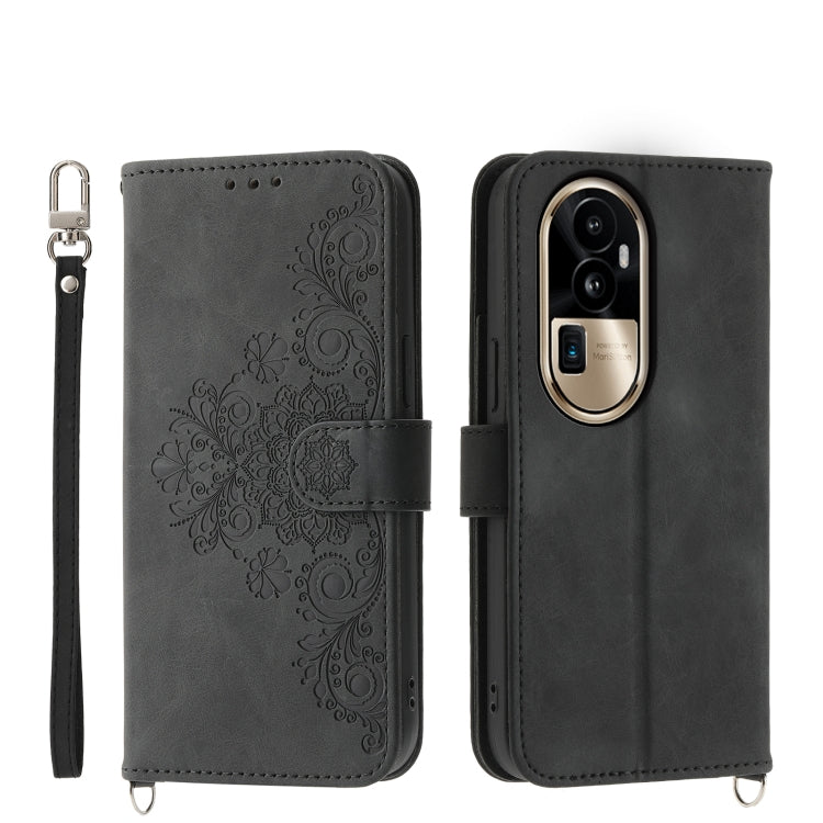 Skin Feel Flowers Embossed Wallet Leather Phone Case, For OPPO Reno10 Pro+ 5G, For OPPO A78 5G Global/A58x Global/A1x 5G, For OPPO A52, For OPPO A79 5G