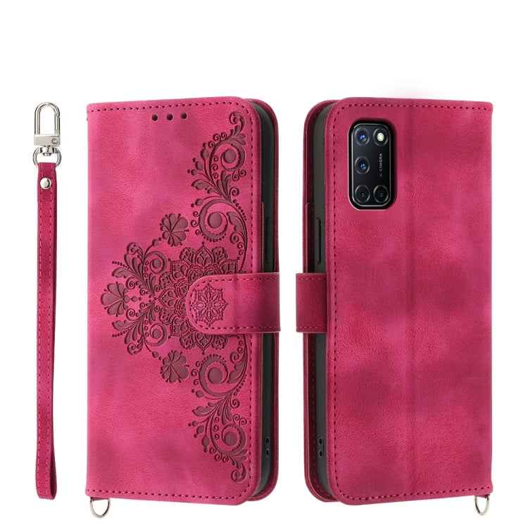 Skin Feel Flowers Embossed Wallet Leather Phone Case, For OPPO A78 5G Global/A58x Global/A1x 5G, For OPPO A52, For OPPO A79 5G