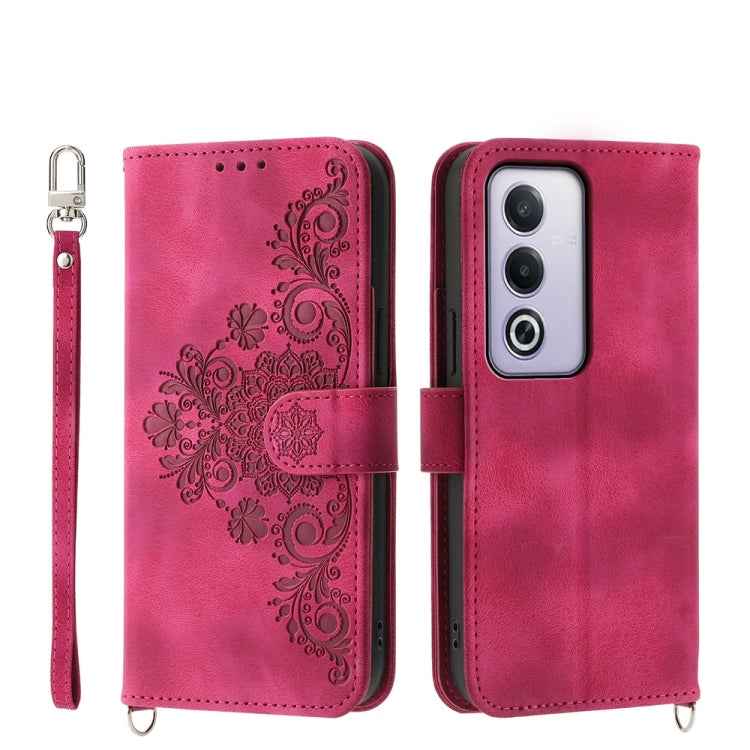 Skin Feel Flowers Embossed Wallet Leather Phone Case, For OPPO Reno15 F 5G, For OPPO Reno15 5G / Reno 15c 5G, For OPPO A6x 5G / A6 5G Global, For OPPO A6 Pro 4G / 5G Global / F31 5G, For OPPO Reno14 Global / Reno14 F 5G                                 ...