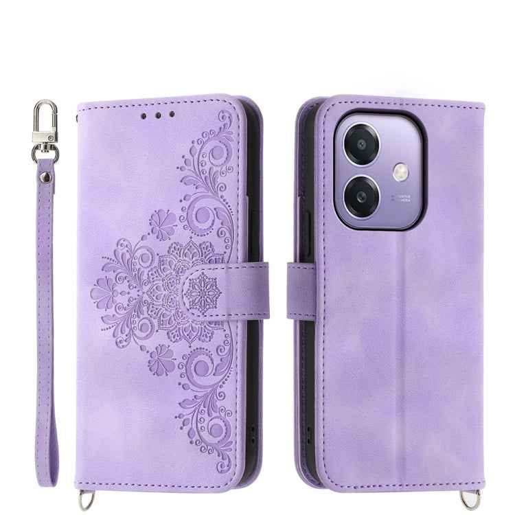 Skin Feel Flowers Embossed Wallet Leather Phone Case, For OPPO Reno15 F 5G, For OPPO Reno15 5G / Reno 15c 5G, For OPPO A6x 5G / A6 5G Global, For OPPO A6 Pro 4G / 5G Global / F31 5G, For OPPO Reno14 Global / Reno14 F 5G                                 ...