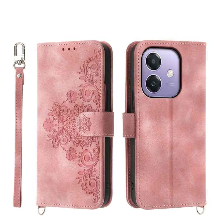 Skin Feel Flowers Embossed Wallet Leather Phone Case, For OPPO Reno15 F 5G, For OPPO Reno15 5G / Reno 15c 5G, For OPPO A6x 5G / A6 5G Global, For OPPO A6 Pro 4G / 5G Global / F31 5G, For OPPO Reno14 Global / Reno14 F 5G                                 ...