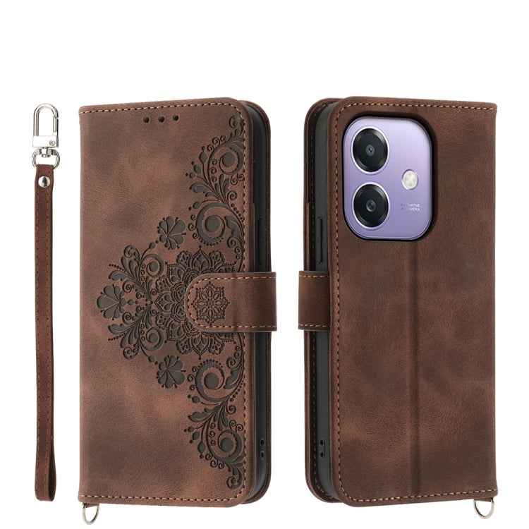 Skin Feel Flowers Embossed Wallet Leather Phone Case, For OPPO Reno15 F 5G, For OPPO Reno15 5G / Reno 15c 5G, For OPPO A6x 5G / A6 5G Global, For OPPO A6 Pro 4G / 5G Global / F31 5G, For OPPO Reno14 Global / Reno14 F 5G                                 ...