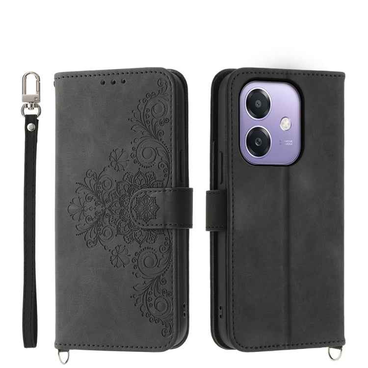 Skin Feel Flowers Embossed Wallet Leather Phone Case, For OPPO Reno15 F 5G, For OPPO Reno15 5G / Reno 15c 5G, For OPPO A6x 5G / A6 5G Global, For OPPO A6 Pro 4G / 5G Global / F31 5G, For OPPO Reno14 Global / Reno14 F 5G                                 ...
