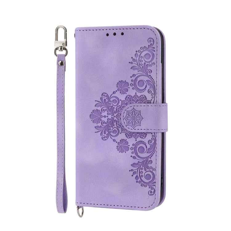 Skin Feel Flowers Embossed Wallet Leather Phone Case, For OPPO Reno12 F 4G / 5G / F27 India, For OPPO Reno11 F, For OPPO Reno11 Pro, For OPPO Reno11, For OPPO A2, For OPPO A38 4G, For OPPO A58 4G, For OPPO Reno10 Global / Reno10 Pro Global             ...