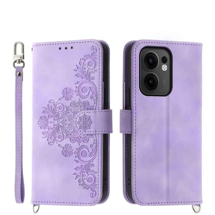 Skin Feel Flowers Embossed Wallet Leather Phone Case, For OPPO Reno15 F 5G, For OPPO Reno15 5G / Reno 15c 5G, For OPPO A6x 5G / A6 5G Global, For OPPO A6 Pro 4G / 5G Global / F31 5G, For OPPO Reno14 Global / Reno14 F 5G                                 ...