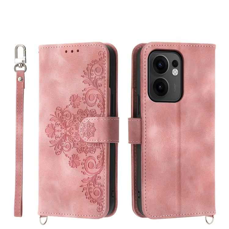 Skin Feel Flowers Embossed Wallet Leather Phone Case, For OPPO Reno15 F 5G, For OPPO Reno15 5G / Reno 15c 5G, For OPPO A6x 5G / A6 5G Global, For OPPO A6 Pro 4G / 5G Global / F31 5G, For OPPO Reno14 Global / Reno14 F 5G                                 ...