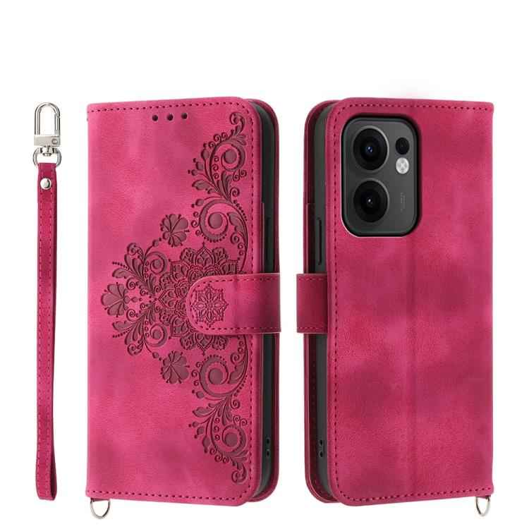 Skin Feel Flowers Embossed Wallet Leather Phone Case, For OPPO Reno15 F 5G, For OPPO Reno15 5G / Reno 15c 5G, For OPPO A6x 5G / A6 5G Global, For OPPO A6 Pro 4G / 5G Global / F31 5G, For OPPO Reno14 Global / Reno14 F 5G                                 ...