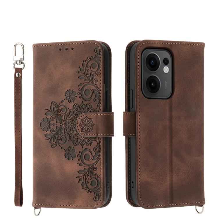 Skin Feel Flowers Embossed Wallet Leather Phone Case, For OPPO Reno15 F 5G, For OPPO Reno15 5G / Reno 15c 5G, For OPPO A6x 5G / A6 5G Global, For OPPO A6 Pro 4G / 5G Global / F31 5G, For OPPO Reno14 Global / Reno14 F 5G                                 ...