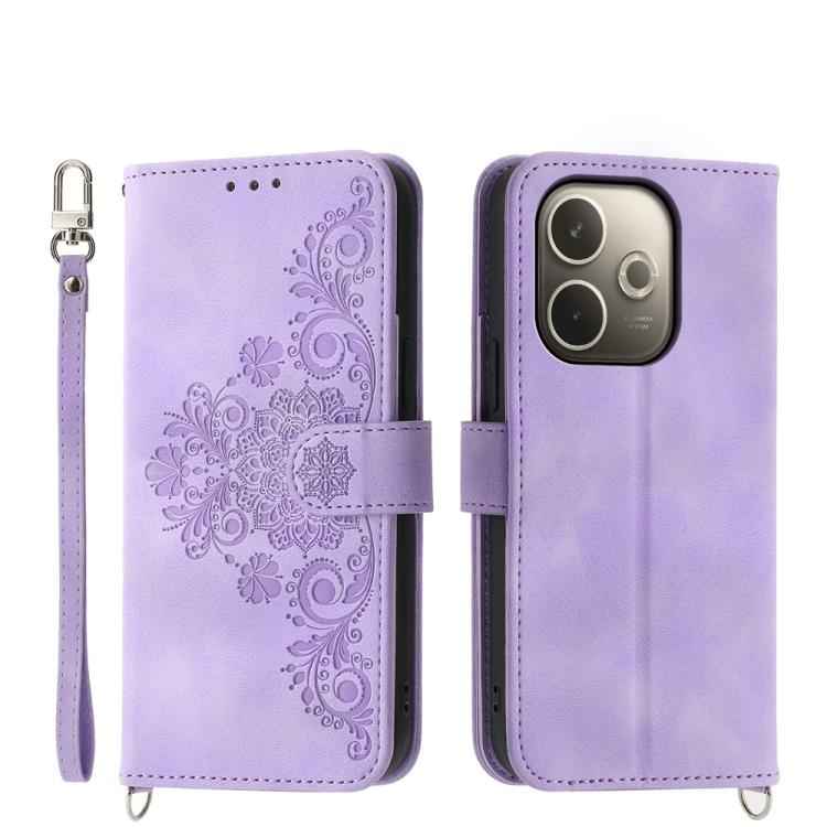 Skin Feel Flowers Embossed Wallet Leather Phone Case, For OPPO Reno15 F 5G, For OPPO Reno15 5G / Reno 15c 5G, For OPPO A6x 5G / A6 5G Global, For OPPO A6 Pro 4G / 5G Global / F31 5G, For OPPO Reno14 Global / Reno14 F 5G                                 ...