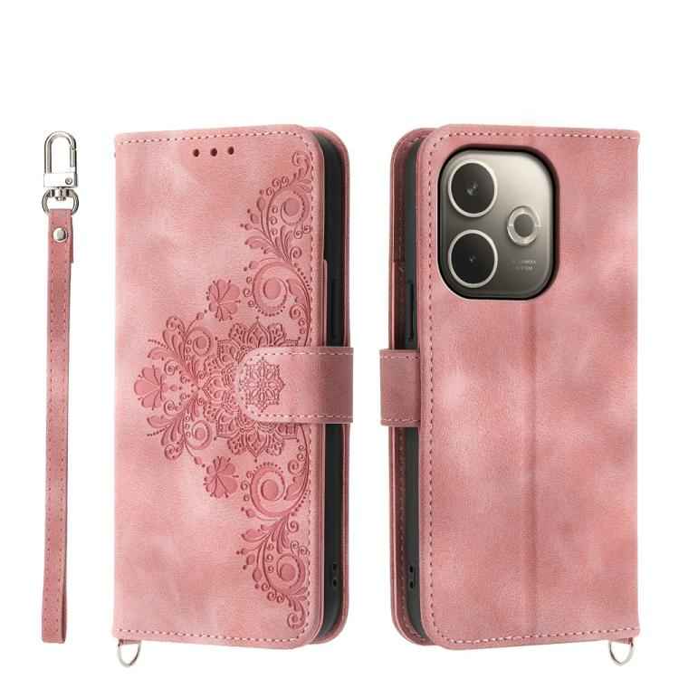 Skin Feel Flowers Embossed Wallet Leather Phone Case, For OPPO Reno15 F 5G, For OPPO Reno15 5G / Reno 15c 5G, For OPPO A6x 5G / A6 5G Global, For OPPO A6 Pro 4G / 5G Global / F31 5G, For OPPO Reno14 Global / Reno14 F 5G                                 ...