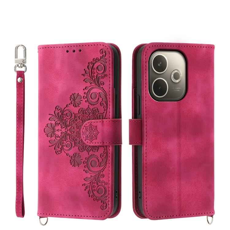 Skin Feel Flowers Embossed Wallet Leather Phone Case, For OPPO Reno15 F 5G, For OPPO Reno15 5G / Reno 15c 5G, For OPPO A6x 5G / A6 5G Global, For OPPO A6 Pro 4G / 5G Global / F31 5G, For OPPO Reno14 Global / Reno14 F 5G                                 ...