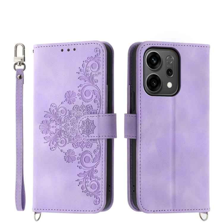 Skin Feel Flowers Embossed Wallet Leather Phone Case, For OPPO Reno15 F 5G, For OPPO Reno15 5G / Reno 15c 5G, For OPPO A6x 5G / A6 5G Global, For OPPO A6 Pro 4G / 5G Global / F31 5G, For OPPO Reno14 Global / Reno14 F 5G                                 ...