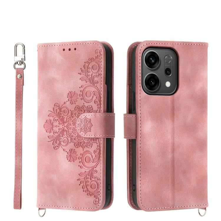 Skin Feel Flowers Embossed Wallet Leather Phone Case, For OPPO Reno15 F 5G, For OPPO Reno15 5G / Reno 15c 5G, For OPPO A6x 5G / A6 5G Global, For OPPO A6 Pro 4G / 5G Global / F31 5G, For OPPO Reno14 Global / Reno14 F 5G                                 ...