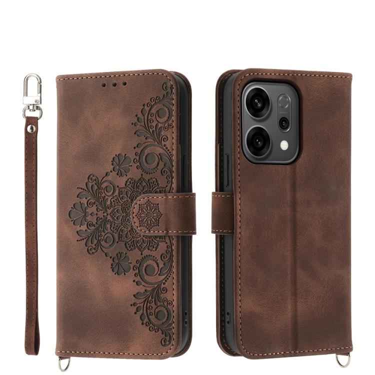 Skin Feel Flowers Embossed Wallet Leather Phone Case, For OPPO Reno15 F 5G, For OPPO Reno15 5G / Reno 15c 5G, For OPPO A6x 5G / A6 5G Global, For OPPO A6 Pro 4G / 5G Global / F31 5G, For OPPO Reno14 Global / Reno14 F 5G                                 ...