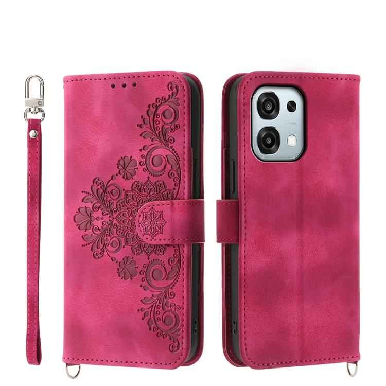 Skin Feel Flowers Embossed Wallet Leather Phone Case, For OPPO Reno15 F 5G, For OPPO Reno15 5G / Reno 15c 5G, For OPPO A6x 5G / A6 5G Global, For OPPO A6 Pro 4G / 5G Global / F31 5G, For OPPO Reno14 Global / Reno14 F 5G                                 ...