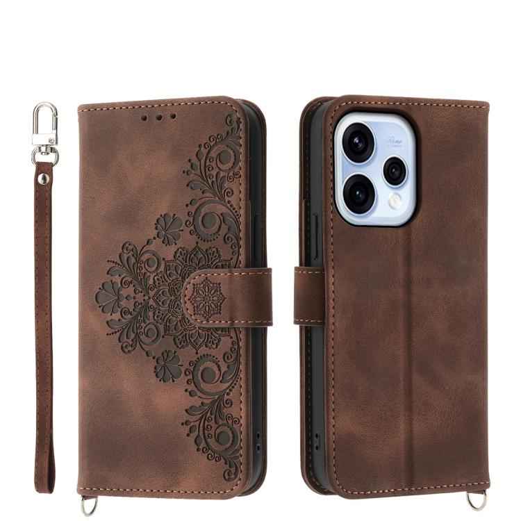 Skin Feel Flowers Embossed Wallet Leather Phone Case, For OPPO Reno15 F 5G, For OPPO Reno15 5G / Reno 15c 5G, For OPPO A6x 5G / A6 5G Global, For OPPO A6 Pro 4G / 5G Global / F31 5G, For OPPO Reno14 Global / Reno14 F 5G                                 ...