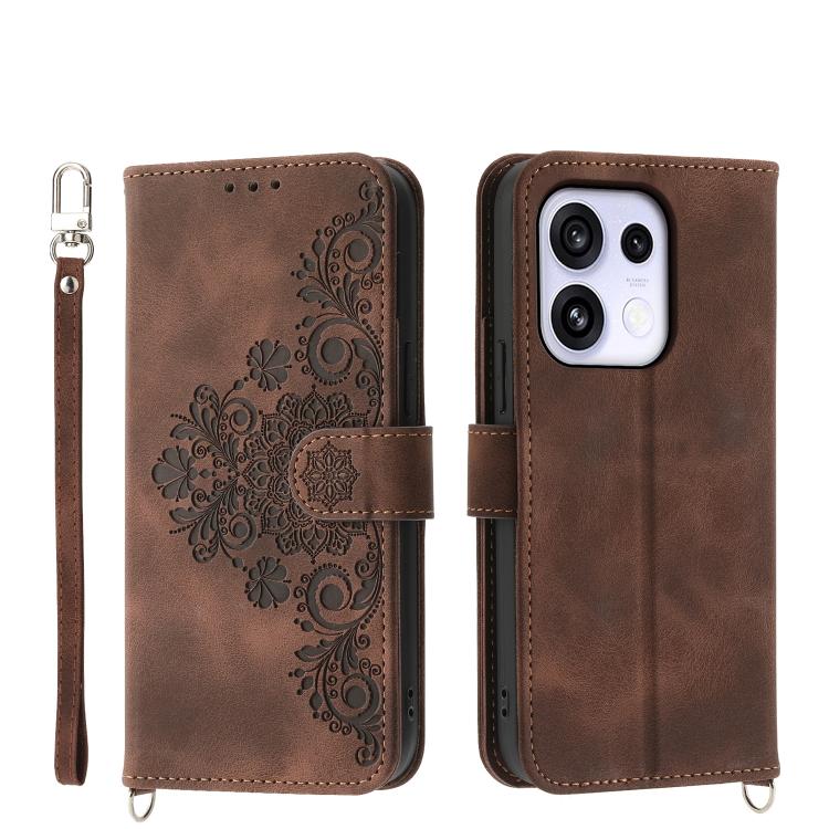 Skin Feel Flowers Embossed Wallet Leather Phone Case, For OPPO Reno16 F 5G / Reno16 FS 5G, For OPPO Reno15 F 5G, For OPPO Reno15 5G / Reno 15c 5G, For OPPO A6x 5G / A6 5G Global, For OPPO A6 Pro 4G / 5G Global / F31 5G                                  ...