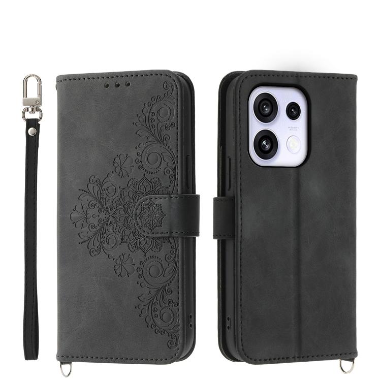 Skin Feel Flowers Embossed Wallet Leather Phone Case, For OPPO Reno16 F 5G / Reno16 FS 5G, For OPPO Reno15 F 5G, For OPPO Reno15 5G / Reno 15c 5G, For OPPO A6x 5G / A6 5G Global, For OPPO A6 Pro 4G / 5G Global / F31 5G                                  ...