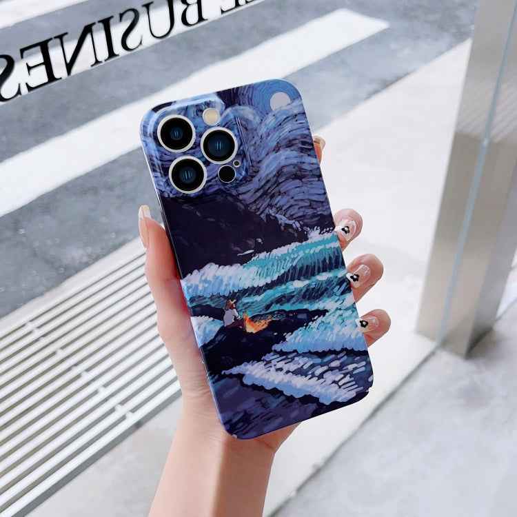 Precise Hole Oil Painting Pattern PC Phone Case