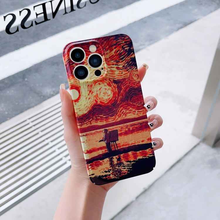 Precise Hole Oil Painting Pattern PC Phone Case